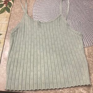 Sage green top set